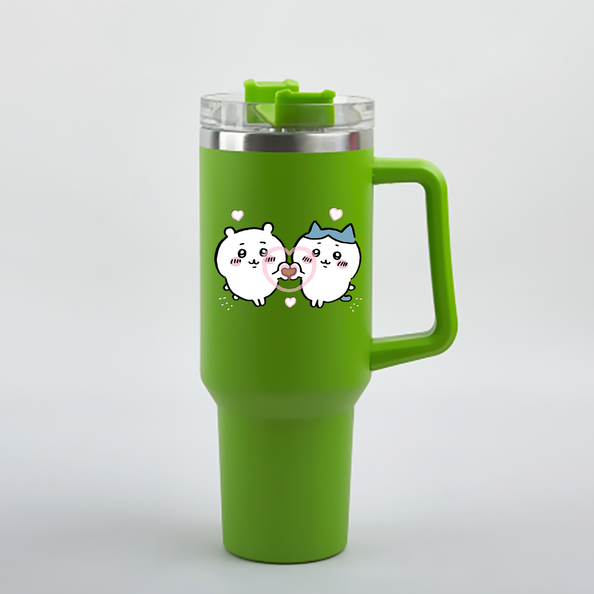 （画像用） ちいかわ ちいかわ Chii-kawa chiikawa 1200mL車用タンブラー - クリスタルステッカー（プラスチックストロー付き）